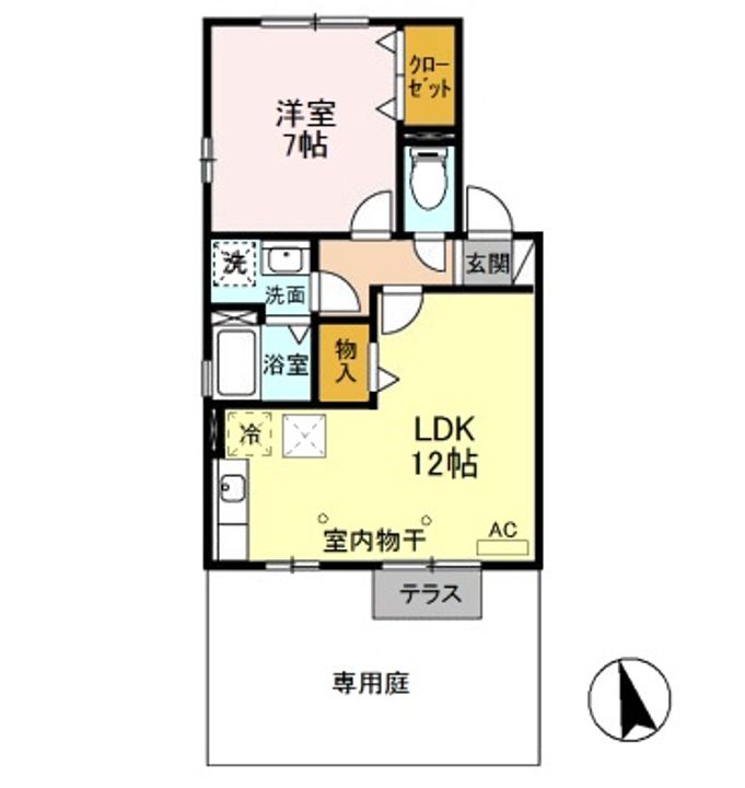 群馬県邑楽郡大泉町城之内2(アパート)の賃貸物件の間取り