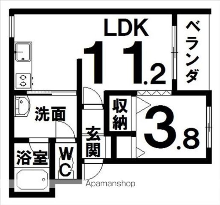 T・フラット1112の間取り