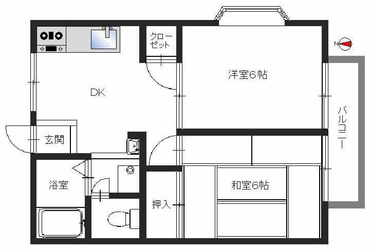 ハイツよしみ第1の間取り