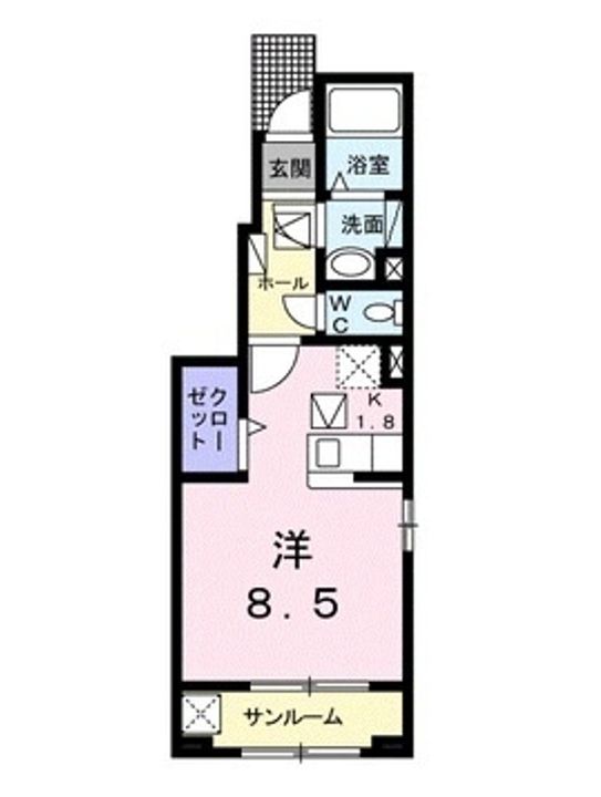 山形県東根市神町西2(アパート)の賃貸物件の間取り