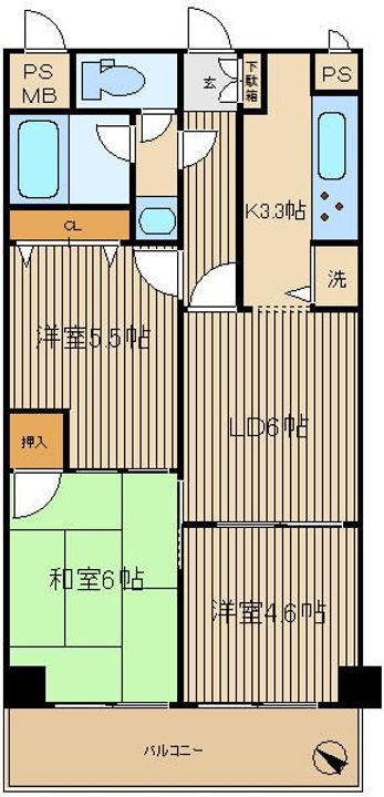 グローリア初穂千駄木の間取り