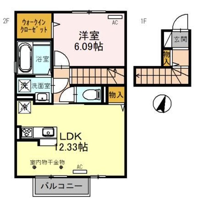 群馬県前橋市下小出町2(アパート)の賃貸物件の間取り