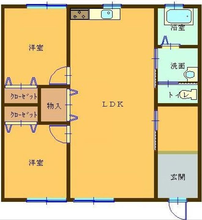 千葉アパート(萩生)の間取り