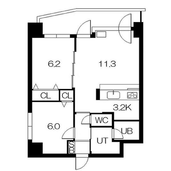 メープル川沿の間取り