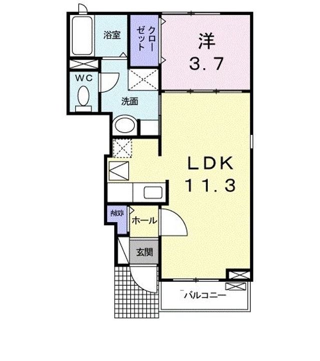 埼玉県川越市並木新町(アパート)の賃貸物件の間取り