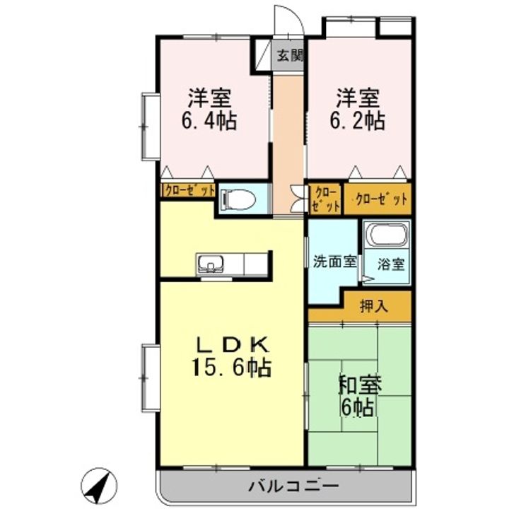 神奈川県藤沢市石川1(マンション)の賃貸物件の間取り