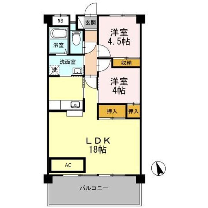 兵庫県加西市北条町古坂(マンション)の賃貸物件の間取り