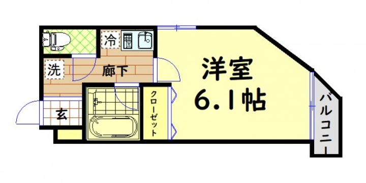 ドエル堀江南の間取り