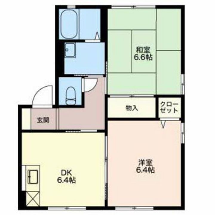 フレグランス光明Bの間取り