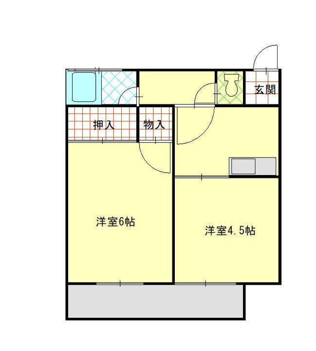 東川口ハイツの間取り