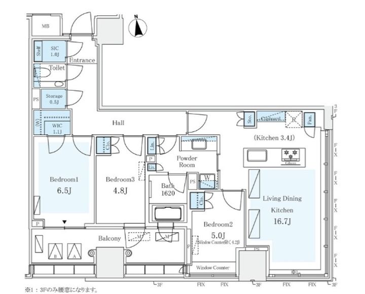 東京都千代田区三番町(マンション)の賃貸物件の間取り