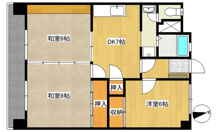 コーポナガオの間取り