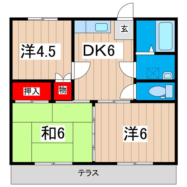 ハイツ内山の間取り