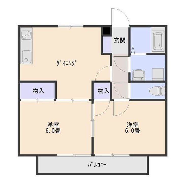 群馬県伊勢崎市八寸町(アパート)の賃貸物件の間取り