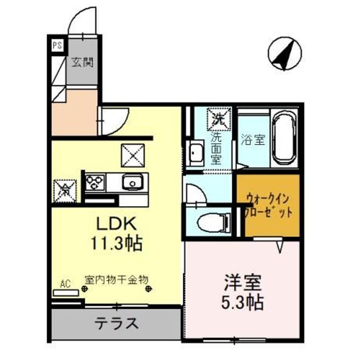 埼玉県熊谷市万平町1(アパート)の賃貸物件の間取り