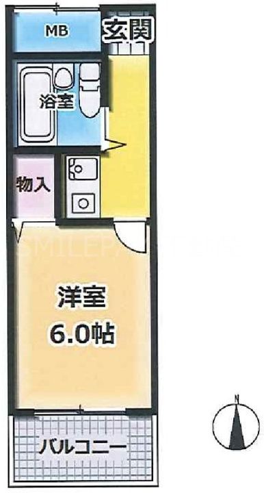 兵庫県神戸市兵庫区上沢通7(マンション)の賃貸物件の間取り