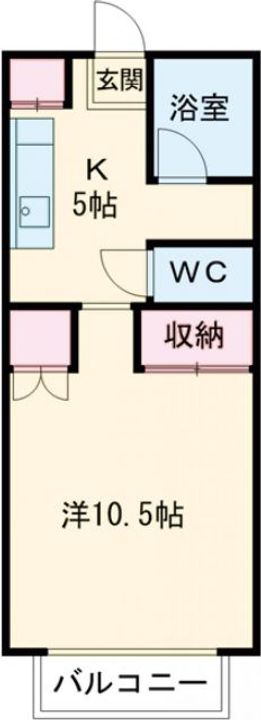 栃木県鹿沼市上野町(アパート)の賃貸物件の間取り