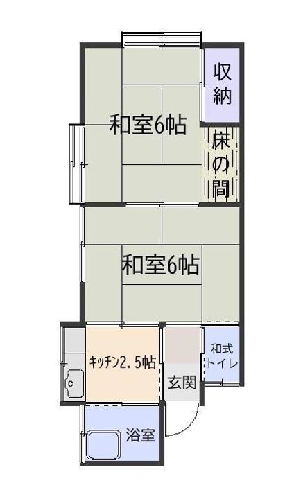 コーポ長苗代の間取り