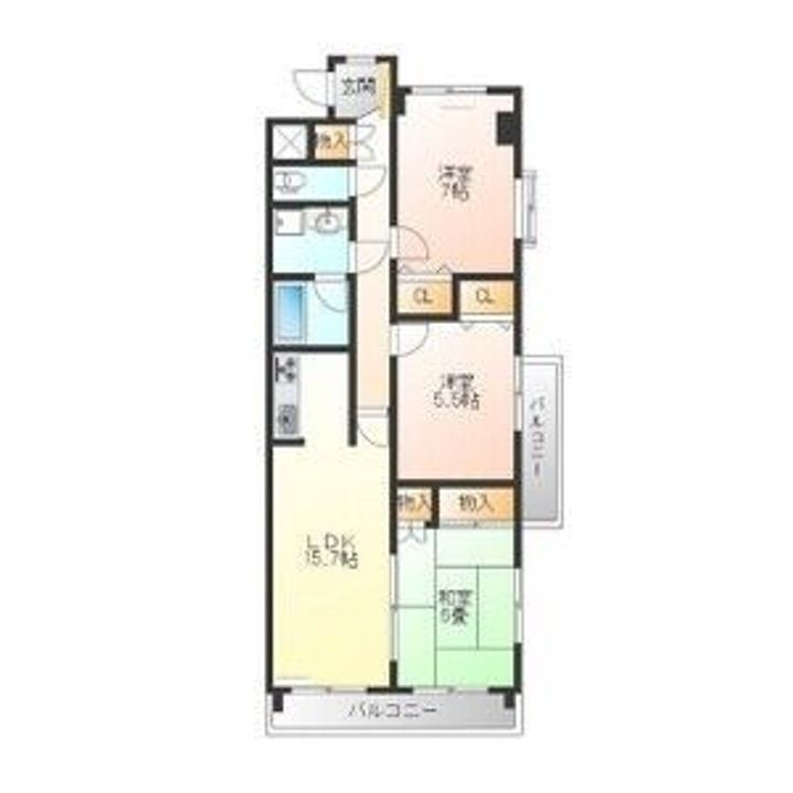 栃木県宇都宮市駅前通り2(マンション)の賃貸物件の間取り