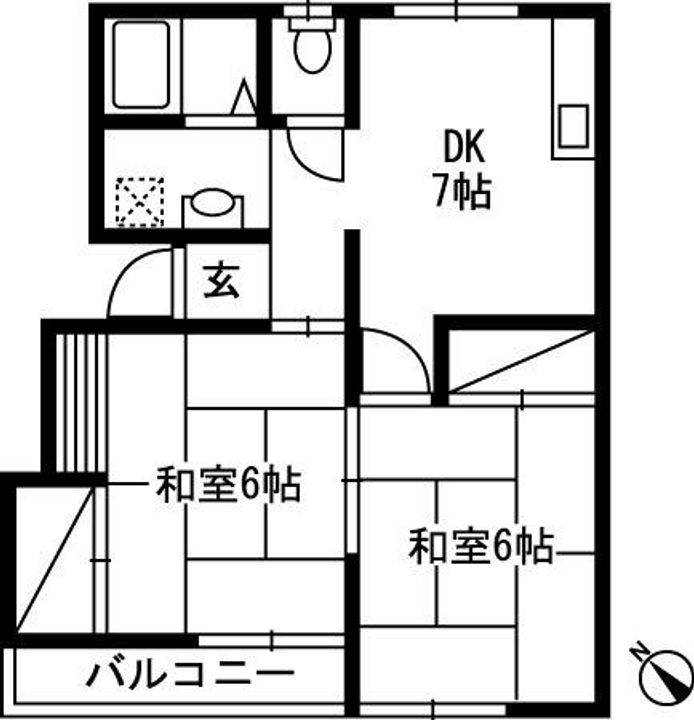 群馬県前橋市亀里町(アパート)の賃貸物件の間取り