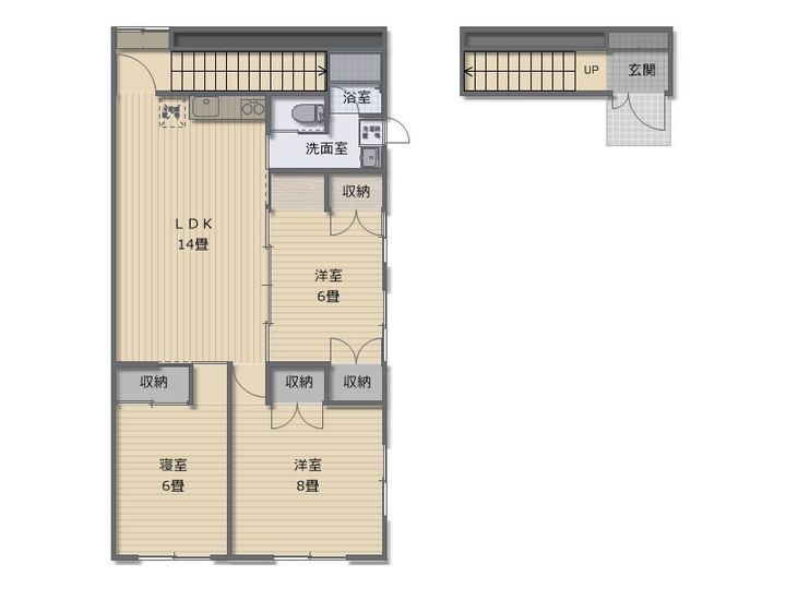山形県山形市幸町(アパート)の賃貸物件の間取り