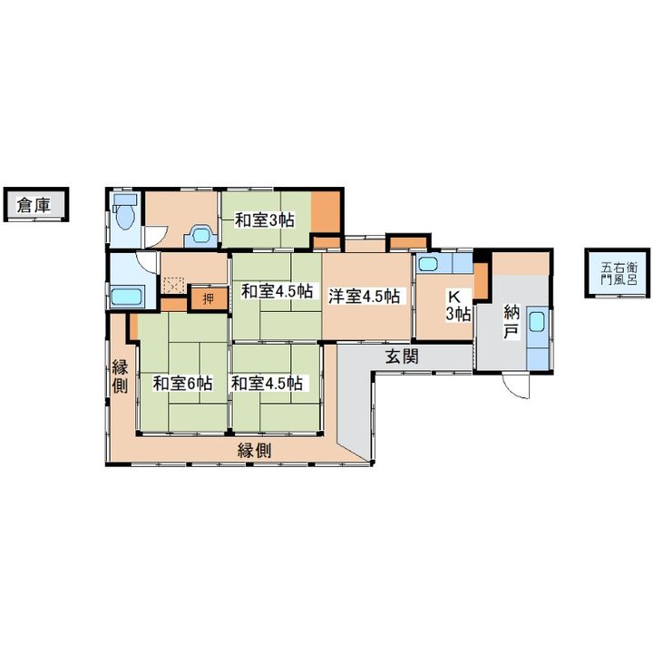 鹿児島県鹿屋市串良町岡崎(一戸建)の賃貸物件の間取り