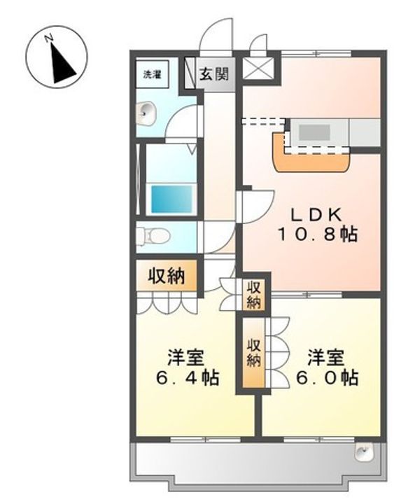 群馬県佐波郡玉村町大字板井(アパート)の賃貸物件の間取り