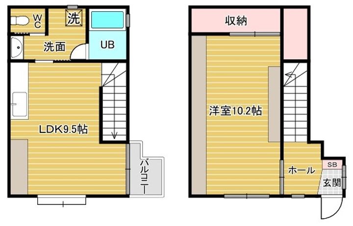 大阪府岸和田市春木大小路町(一戸建)の賃貸物件の間取り