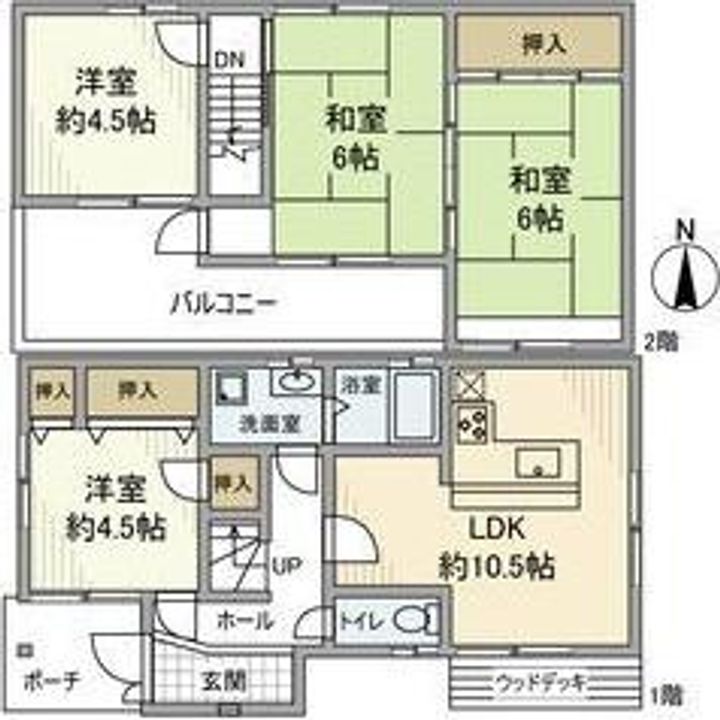 愛知県名古屋市守山区今尻町(一戸建)の賃貸物件の間取り