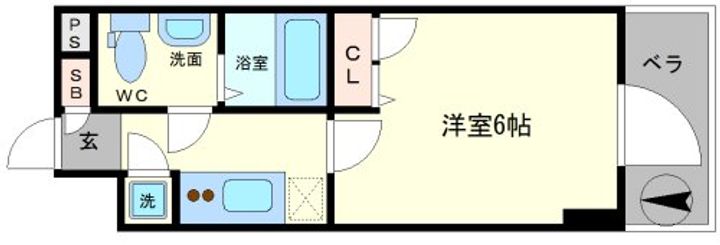 エスリード靱公園の間取り