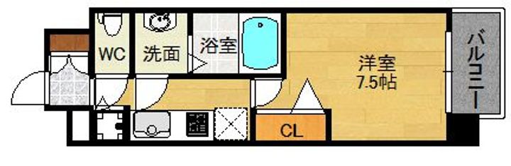 プレサンス野田阪神駅前ザ・ファーストの間取り