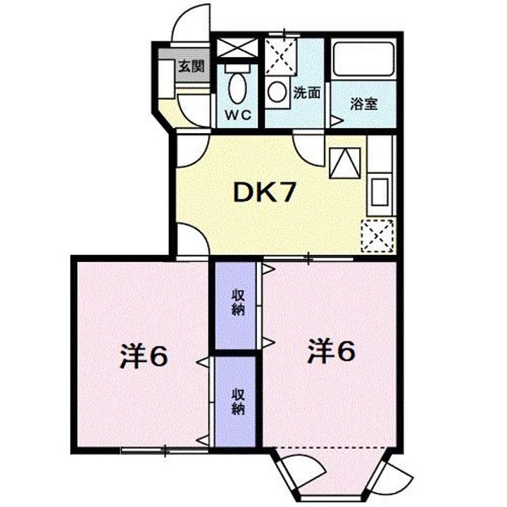 兵庫県神戸市北区有野町二郎(アパート)の賃貸物件の間取り