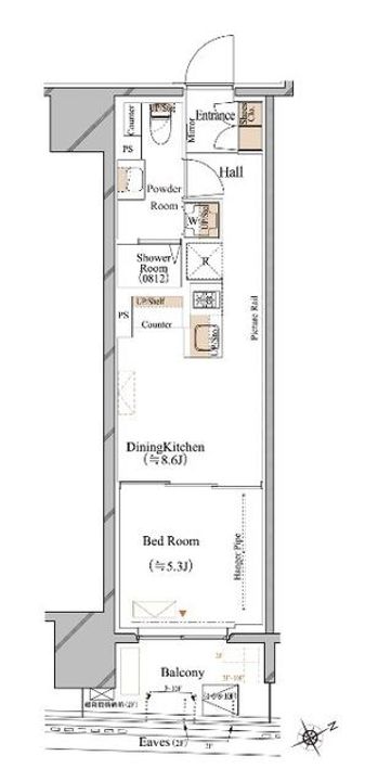 東京都台東区駒形1(マンション)の賃貸物件の間取り