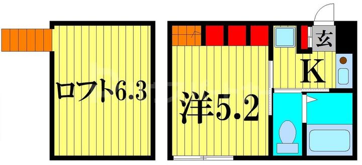 ダルーチャ北初富Iの間取り