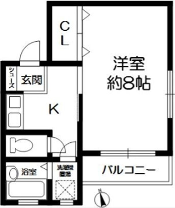 大阪府箕面市新稲3(アパート)の賃貸物件の間取り