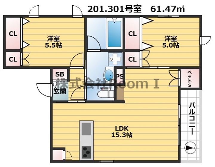 【ペット共生】(仮称)平野区加美正覚寺1丁目ヘーベルメゾン・旭化成ヘーの間取り