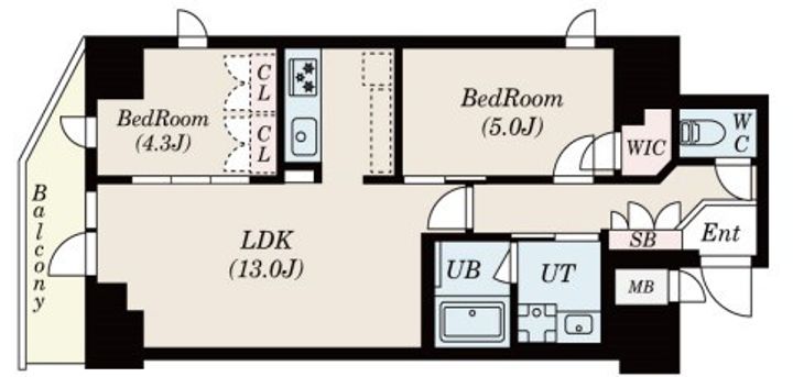 S-RESIDENCE駒沢大学駅前の間取り