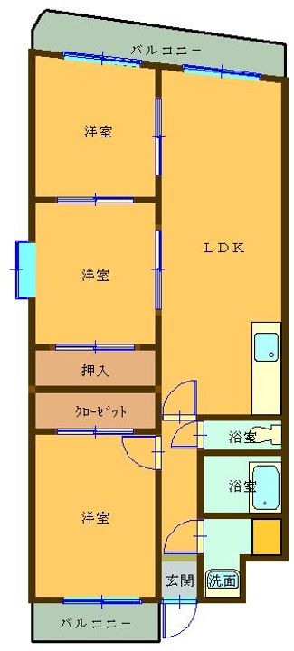 クレール・Kの間取り