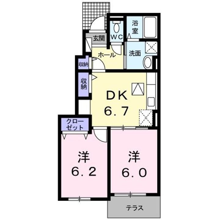 ル・ソレイユ 四番館の間取り