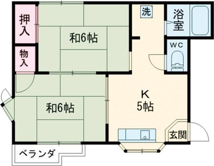 オークウッドアパートメントの間取り
