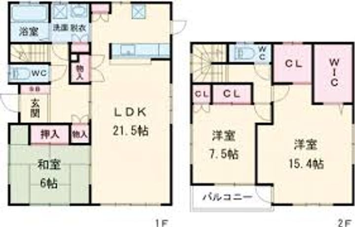大阪府茨木市彩都あさぎ6(一戸建)の賃貸物件の間取り