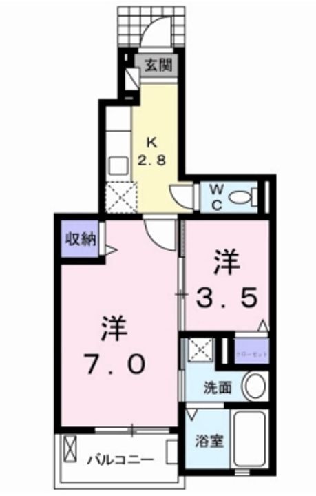 愛知県名古屋市天白区野並2(アパート)の賃貸物件の間取り