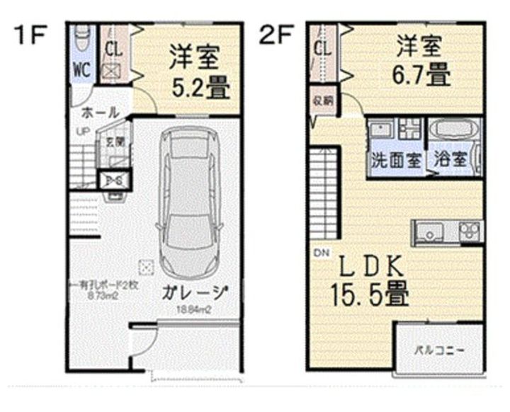 愛知県常滑市鯉江本町1(一戸建)の賃貸物件の間取り