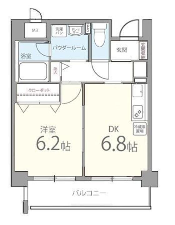 大阪府泉佐野市松原2(マンション)の賃貸物件の間取り