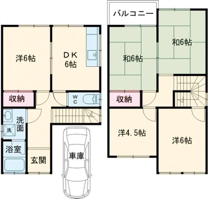 奈良県奈良市平松5(一戸建)の賃貸物件の間取り