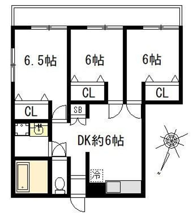 埼玉県戸田市中町1(マンション)の賃貸物件の間取り