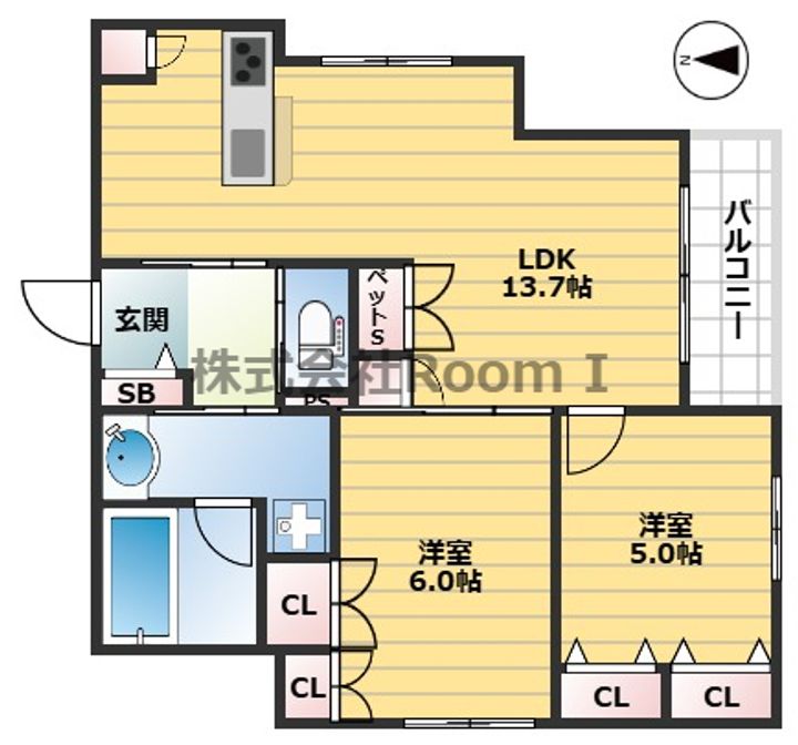 【ペット共生】(仮称)平野区加美正覚寺1丁目ヘーベルメゾン・旭化成ヘーの間取り