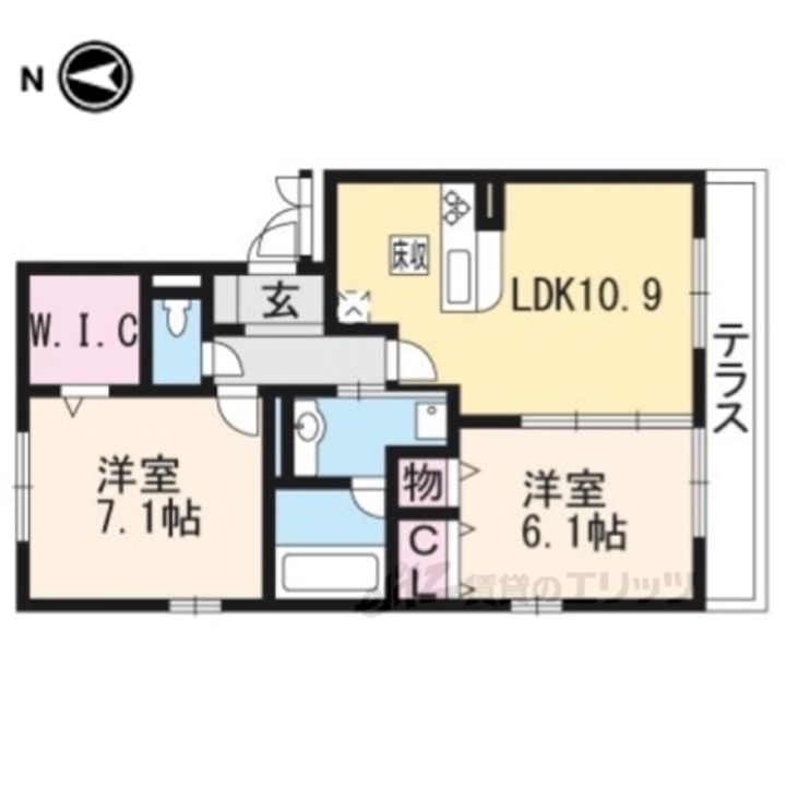 フェリーチェファミリアB棟の間取り