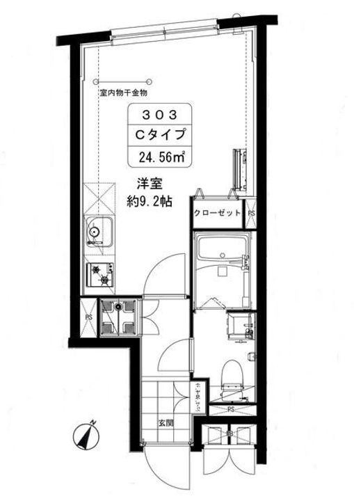 東京都文京区本駒込1(マンション)の賃貸物件の間取り