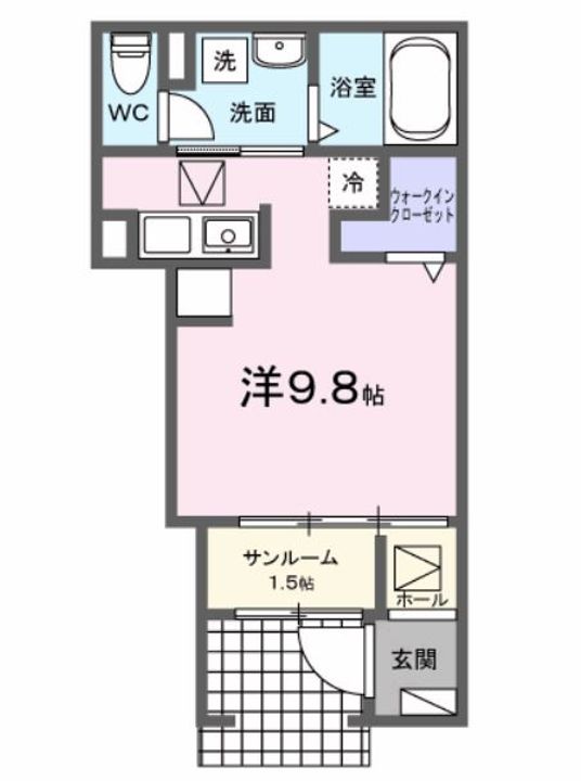 ベルシオン東古松の間取り